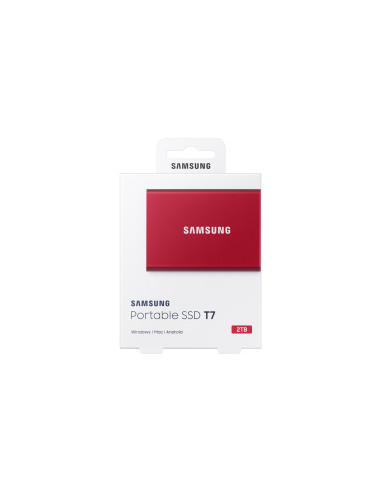 Dysk Samsung Ssd T7 Portable 2Tb Mu-Pc2T0R/Ww Czerwony