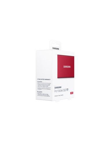 Dysk Samsung Ssd T7 Portable 2Tb Mu-Pc2T0R/Ww Czerwony