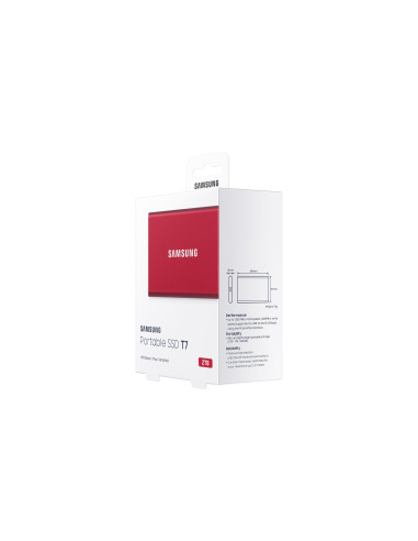 Dysk Samsung Ssd T7 Portable 2Tb Mu-Pc2T0R/Ww Czerwony