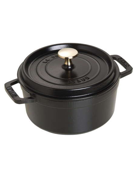 Garnek Żeliwny Okrągły Staub 40509-485-0 - Czarny 1.7 Ltr