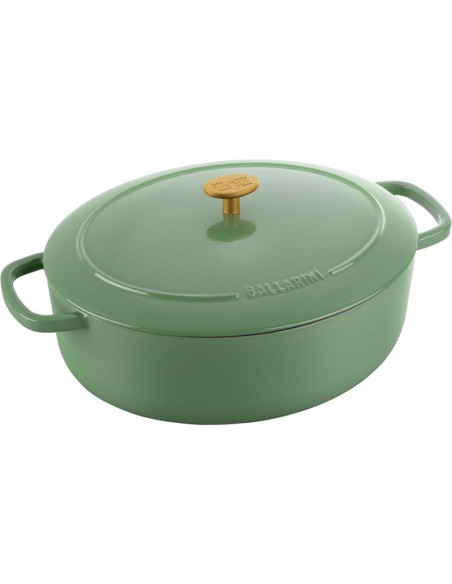 Garnek Żeliwny Owalny Ballarini Bellamonte 75003-574-0 - 5,5 Ltr Zielony