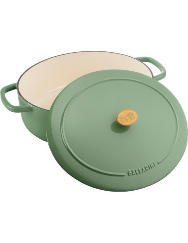 Garnek Żeliwny Owalny Ballarini Bellamonte 75003-574-0 - 5,5 Ltr Zielony