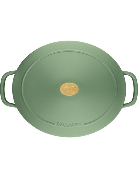 Garnek Żeliwny Owalny Ballarini Bellamonte 75003-574-0 - 5,5 Ltr Zielony