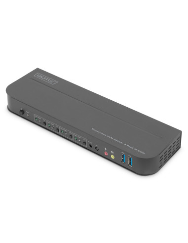 Digitus Przełącznik Kvm, 4-Portowy, 4K 60 Hz, 4 X Dp In, 1 X Dp/Hdmi Out