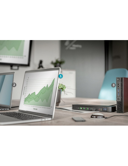 Digitus Przełącznik Kvm, 4-Portowy, 4K 60 Hz, 4 X Dp In, 1 X Dp/Hdmi Out