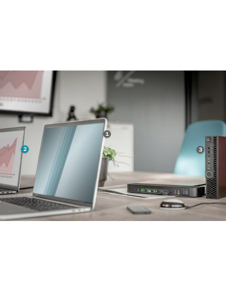 Digitus Przełącznik Kvm, 4-Portowy, 4K 60 Hz, 4 X Dp In, 1 X Dp/Hdmi Out