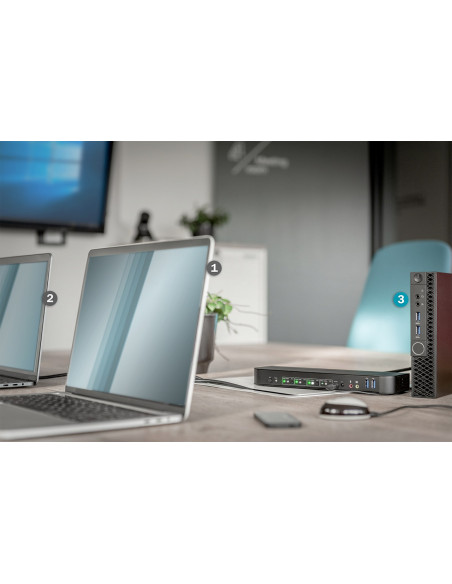 Digitus Przełącznik Kvm, 4-Portowy, 4K 60 Hz, 4 X Dp In, 1 X Dp/Hdmi Out