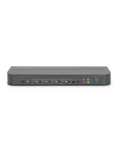 Digitus Przełącznik Kvm, 4-Portowy, 4K 60 Hz, 4 X Dp In, 1 X Dp/Hdmi Out