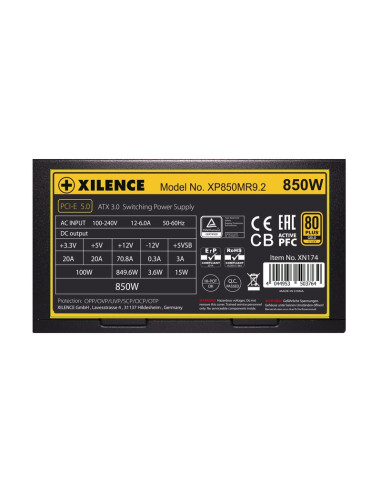 Xilence Performance X Series Xp850Mr9.2 Moduł Zasilaczy 850 W 20+4 Pin Atx Atx Czarny, Czerwony