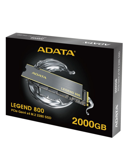 Adata Aleg-800-2000Gcs Urządzenie Ssd M.2 2 Tb Pci Express 4.0 3D Nand Nvme