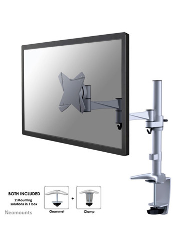 Neomounts Fpma-D1330Silver Uchwyt / Stojak Do Monitorów 76,2 Cm (30") Biurko Srebrny