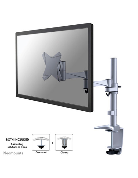 Neomounts Fpma-D1330Silver Uchwyt / Stojak Do Monitorów 76,2 Cm (30") Biurko Srebrny