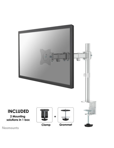 Neomounts Nm-D135Silver Uchwyt / Stojak Do Monitorów 76,2 Cm (30") Biurko Srebrny