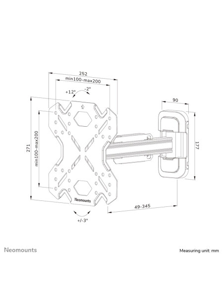 Uchwyt Ścienny Do Telewizora Tv Set Acc Wall Mount Wl40S-840Bl12 Neomounts