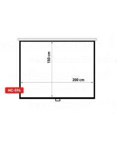 Ekran Maclean Mc-594 (Sufitowy, Ścienny  Rozwijane Ręcznie  200 X 150 Cm  4:3  100,0") 2