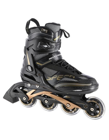 Łyżworolki Nils Extreme Na2150 Czarno-Złote Rozm. 44