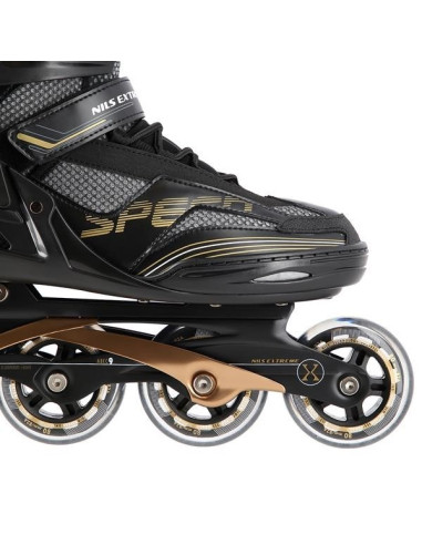 Łyżworolki Nils Extreme Na2150 Czarno-Złote Rozm. 44