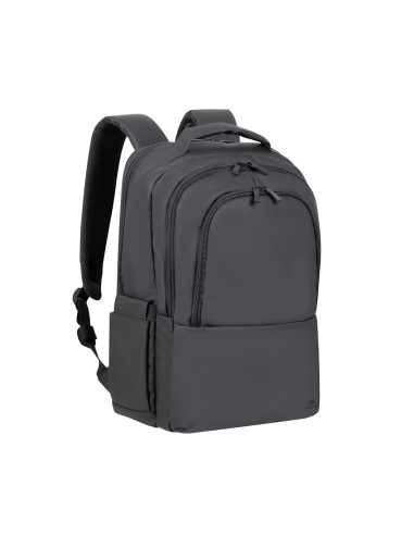 Rivacase Plecak Na Laptop 15,6" Tegel Eco, Czarny, Materiał Wodoodporny, Eko Rpet, Kieszenie Na Smartfon, Dokumenty,Akcesoria