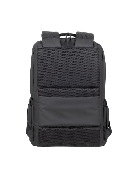 Rivacase Plecak Na Laptop 15,6" Tegel Eco, Czarny, Materiał Wodoodporny, Eko Rpet, Kieszenie Na Smartfon, Dokumenty,Akcesoria