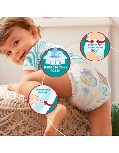 Pampers Pieluchomajtki Mth Rozm 6, 15+Kg, 132Szt