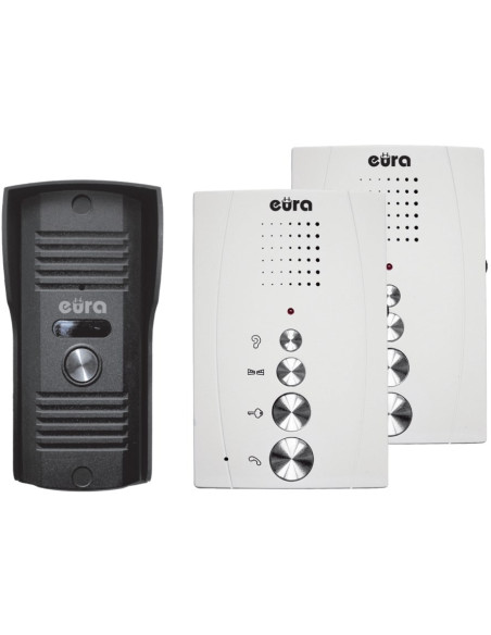 Domofon 'Eura' Adp-51A3 'Difesa' - 1-Rodzinny, 2 Unifony, Interkom, (Biały)
