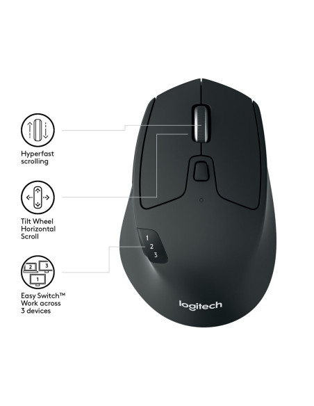 Mysz Logitech M720 Triathlon 910-004791 (Optyczna  1000 Dpi  Kolor Czarny)
