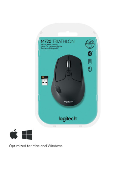Mysz Logitech M720 Triathlon 910-004791 (Optyczna  1000 Dpi  Kolor Czarny)