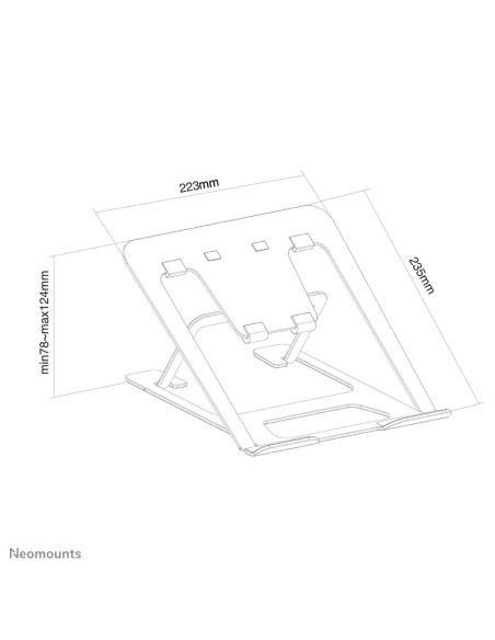 Neomounts Nsls085Grey Stojak Na Laptop Podstawka Na Notebooka Szary 43,2 Cm (17")