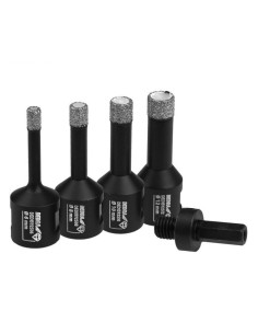 Zestaw Koronek Diamentowych Vacuum Brazed 6,8,10,12Mm + Adapter