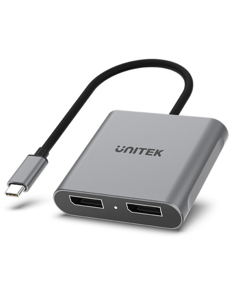 Unitek V1404A Adapter Usb-C Na 2X Port Dp 1.4 8K 60Hz