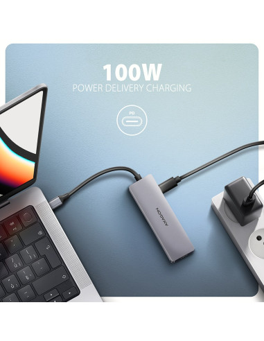 Axagon Hmc-5H60 Stacja Dokująca Przewodowa Usb 3.2 Gen 1 (3.1 Gen 1) Type-C Szary