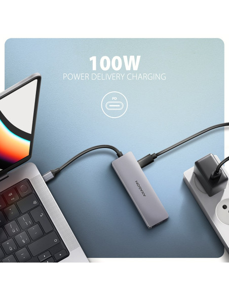 Axagon Hmc-5H60 Stacja Dokująca Przewodowa Usb 3.2 Gen 1 (3.1 Gen 1) Type-C Szary