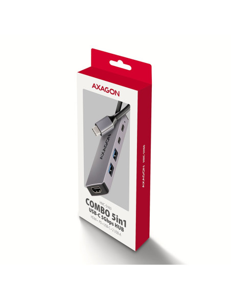 Axagon Hmc-5H60 Stacja Dokująca Przewodowa Usb 3.2 Gen 1 (3.1 Gen 1) Type-C Szary
