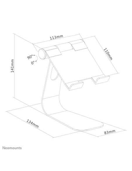 Neomounts By Newstar Ds15-050 Uchwyt Pasywny Tablet/Umpc Srebrny