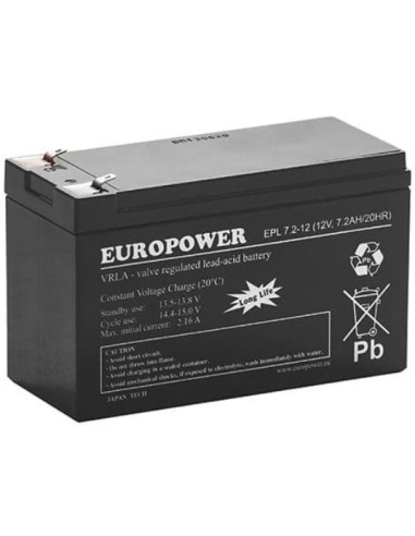 Akumulator Agm Europower Serii Epl 12V 7,2Ah T1