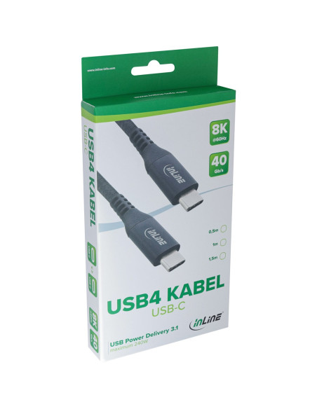 Inline 35901A Kabel Usb Usb4 Gen 3X2 1 M Usb C Czarny