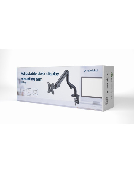 Gembird Biurkowe Regulowane Ramię/Uchwyt Na Monitor 17-32, Vesa 100X100Mm, Do 8 Kg