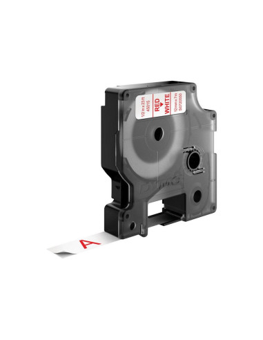 Dymo D1 - Standard Etykiety - Czerwony Na Białym - 12Mm X 7M