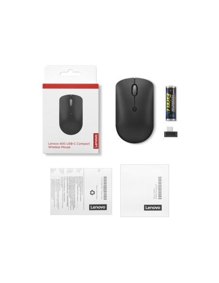 Lenovo 400 Myszka Oburęczny Rf Wireless Optyczny 2400 Dpi