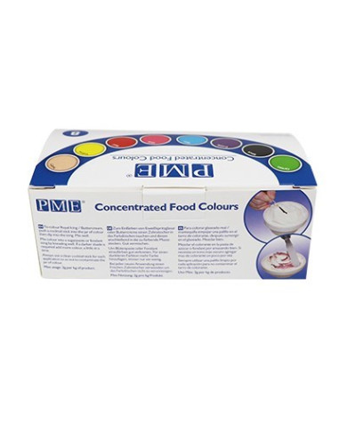 Pme Paste Colour 8 Colour Set 200 G Pasta (Substancja) Czarny, Niebieski, Brązowy, Zielony, Różowy, Fioletowy, Czerwony, Żółty S