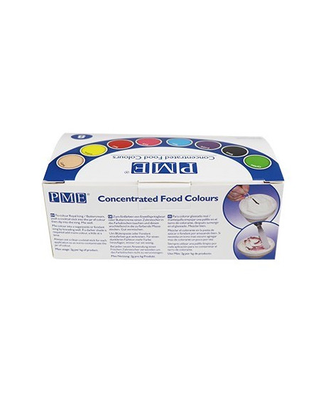 Pme Paste Colour 8 Colour Set 200 G Pasta (Substancja) Czarny, Niebieski, Brązowy, Zielony, Różowy, Fioletowy, Czerwony, Żółty S