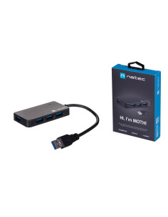 Hub Natec Moth Nhu-1342 (4X Usb 3.0  Kolor Czarny)