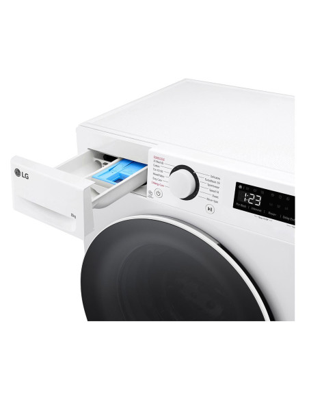 Pralka Lg F2Wr508S0W, Klasa A, Ładowność 8 Kg, Głębokość 47.5 Cm, 1200 Rpm, Biała