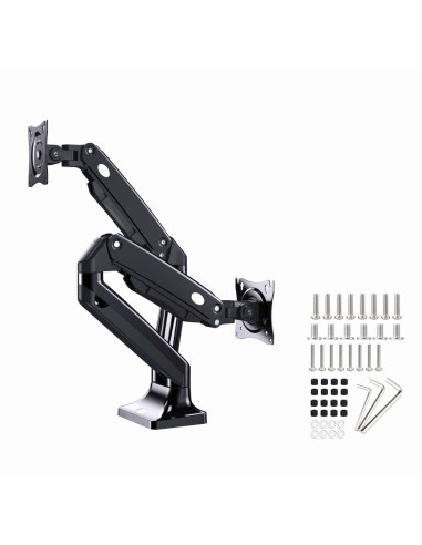 Gembird Biurkowe Regulowane Ramię Na 2 Monitory 17"-35" Do 10Kg