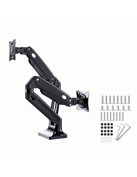 Gembird Biurkowe Regulowane Ramię Na 2 Monitory 17"-35" Do 10Kg
