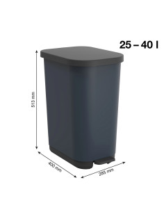 Rotho Kosz Na Śmieci Z Pedałem Ribo Niebieski 35L 2