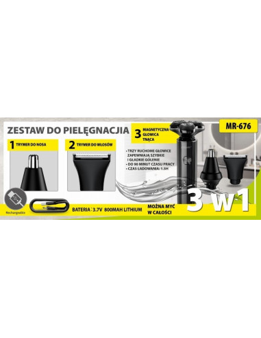 Zestaw Do Golenia 3W1 Usb Maestro Mr-676