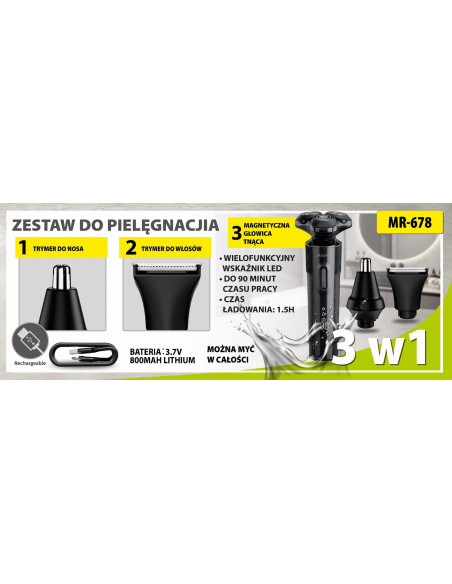 Zestaw Do Golenia 3W1 Usb Maestro Mr-678