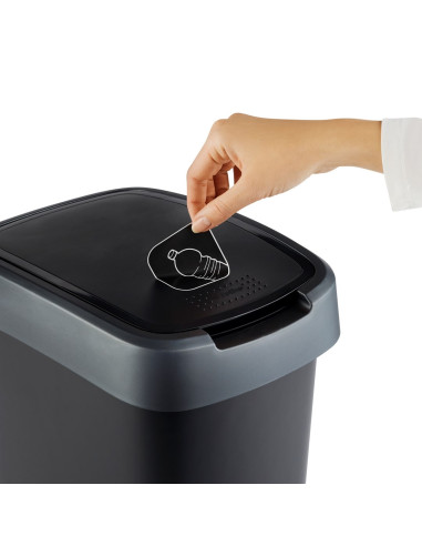 Rotho Kosz Na Śmieci Obrotowy Twist Srebrny 10L