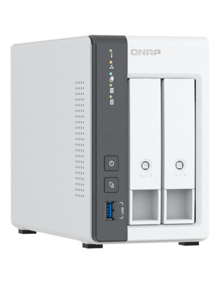 Qnap Ts-216G, Tower, 2 X 2.5"/3.5" Sata, Arm 2.0Ghz Quad Core, 4Gb, 1 X 2.5Gbe + 1 X Gbe, External Adapter (Psu)